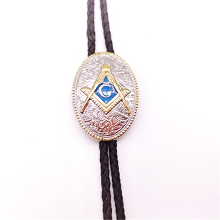 结婚领带共济会镀金长款信仰流行首饰礼品新款设计气质合金男百搭