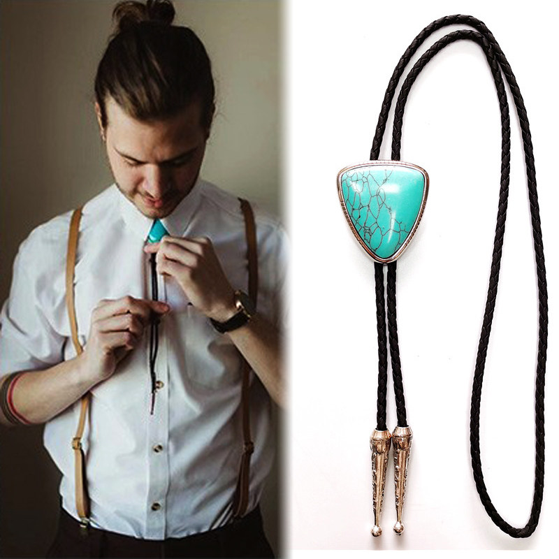 绿松领带男生新郎西装倒三角时光半宝石日韩婚纱拍照女白衬衣配饰