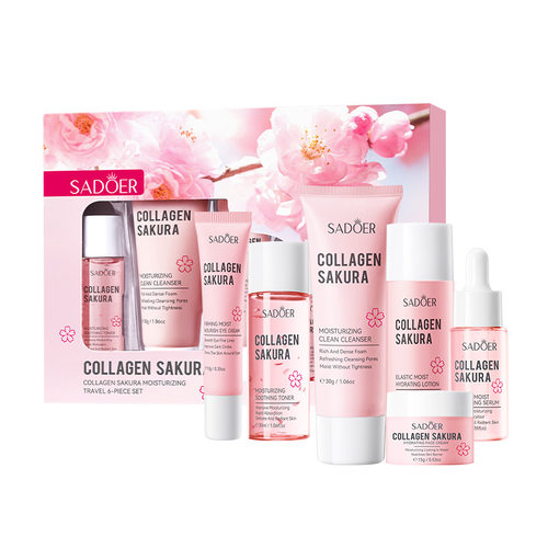 樱花胶原蛋白护肤六件套 Sakura Collagen Skincare Set