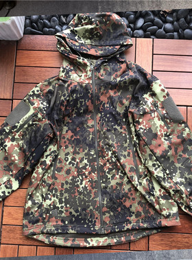 德国斑点丛林软壳作战外套 德斑林地TAD版型抓绒战术风衣