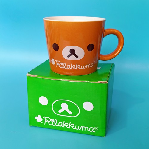 日本中古LAWSON卡通马克杯轻松熊咖啡杯08年全新昭和可爱水杯陶瓷