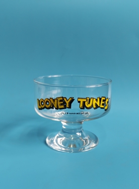 日本中古冰淇淋碗looney tuns兔八哥高脚杯甜品碗昭和90年佐佐木