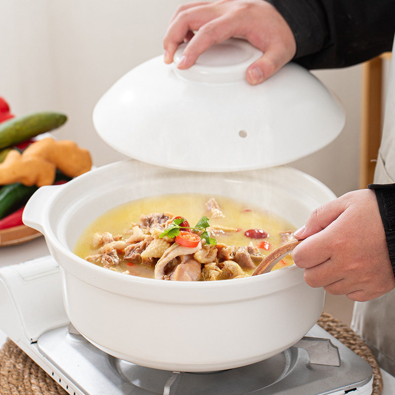 金华锂瓷扁炖深锅耐高温陶瓷砂锅