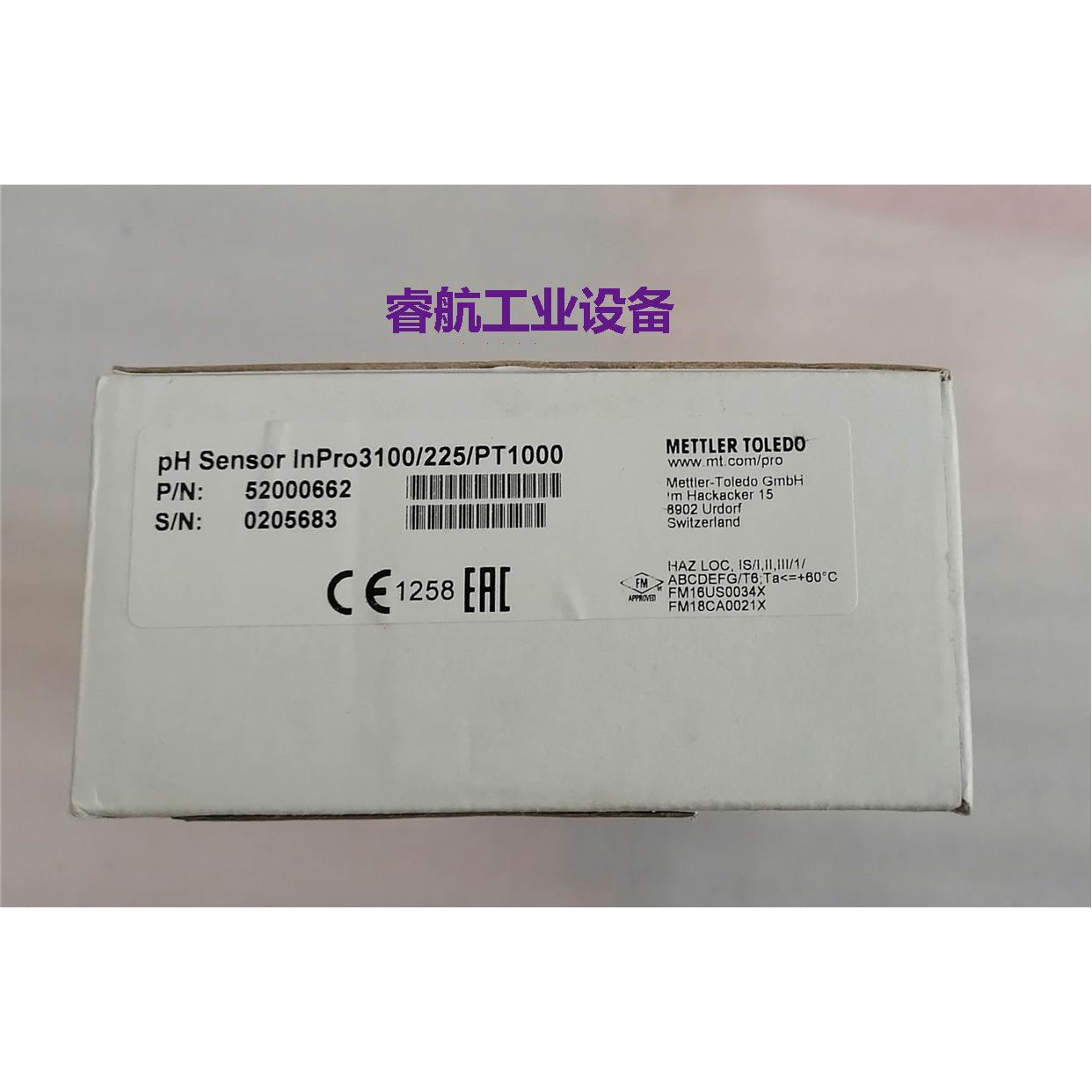 52000662 全新原装梅特勒托利多PH电极InPro3100/225/PT1000议价$