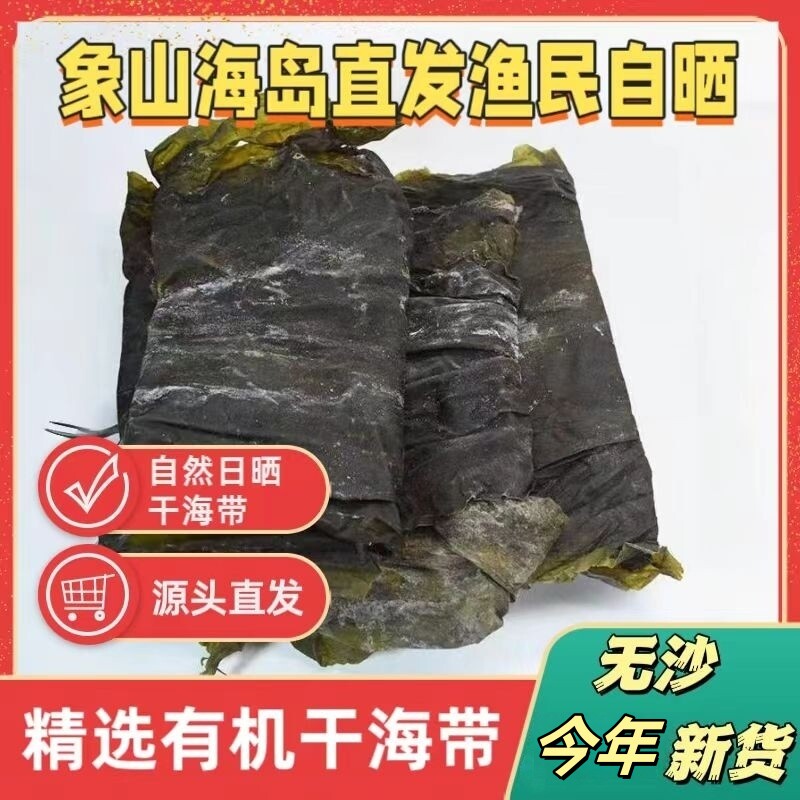 宁波象山特产新货海带无沙干净农家自产自销原生态干海带500g特产