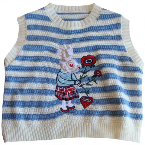 针织童装女童2024潮背心坎肩上衣女宝宝儿童洋气新品春装小童马甲