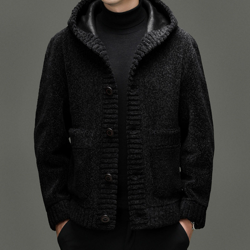 泽yp皮毛一体男士羊剪绒连帽夹克冬季皮草男装羊毛短款颗粒绒加厚,男装,皮衣,淘宝优惠券,粉丝福利购,淘宝优惠卷