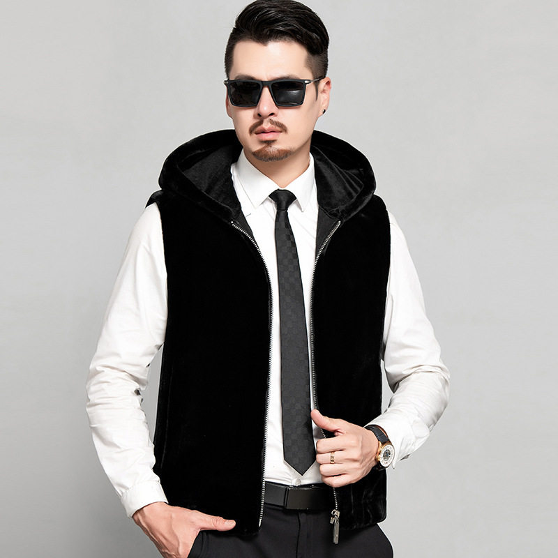 泽yp秋冬金貂绒外套男士皮毛一体加厚保暖仿貂皮皮草连帽大衣马甲,男装,毛呢大衣,淘宝优惠券,粉丝福利购,淘宝优惠卷