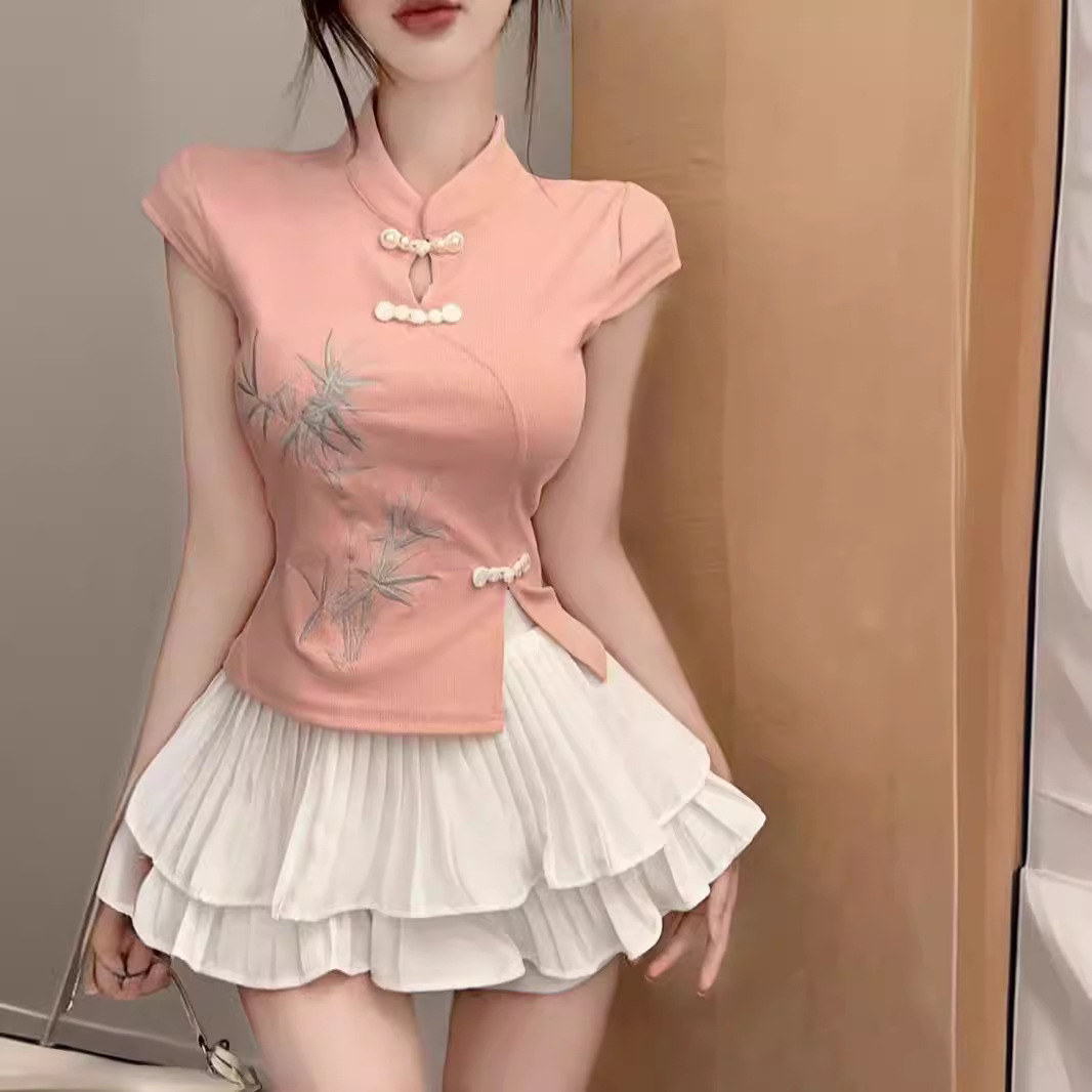 泽yp新款夜场上班衣服减龄套装旗