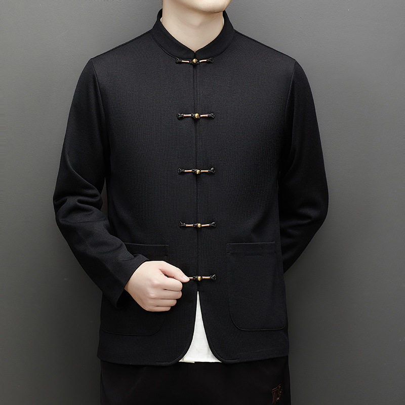 泽yp中国风男装长袖衬衫秋冬中式复古上衣中老年立领盘扣开衫唐装,男装,衬衫,淘宝优惠券,粉丝福利购,淘宝优惠卷