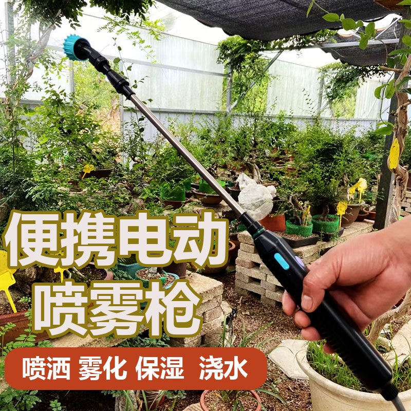 电动喷雾枪充电喷洒浇水浇花园艺消杀喷壶打药盆栽保湿多用