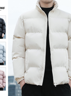 BUFFALO BOUND棉服男款冬季情侣款立领外套潮牌保暖加厚休闲棉衣