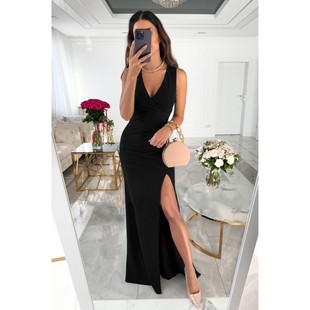 纯色简约领无袖 新款 开叉连衣裙 夏季 独立站爆款