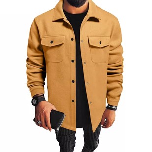 衬衣现货磨毛上衣 青年休闲男士 欧美跨进亚马逊夏新款 欧美男装