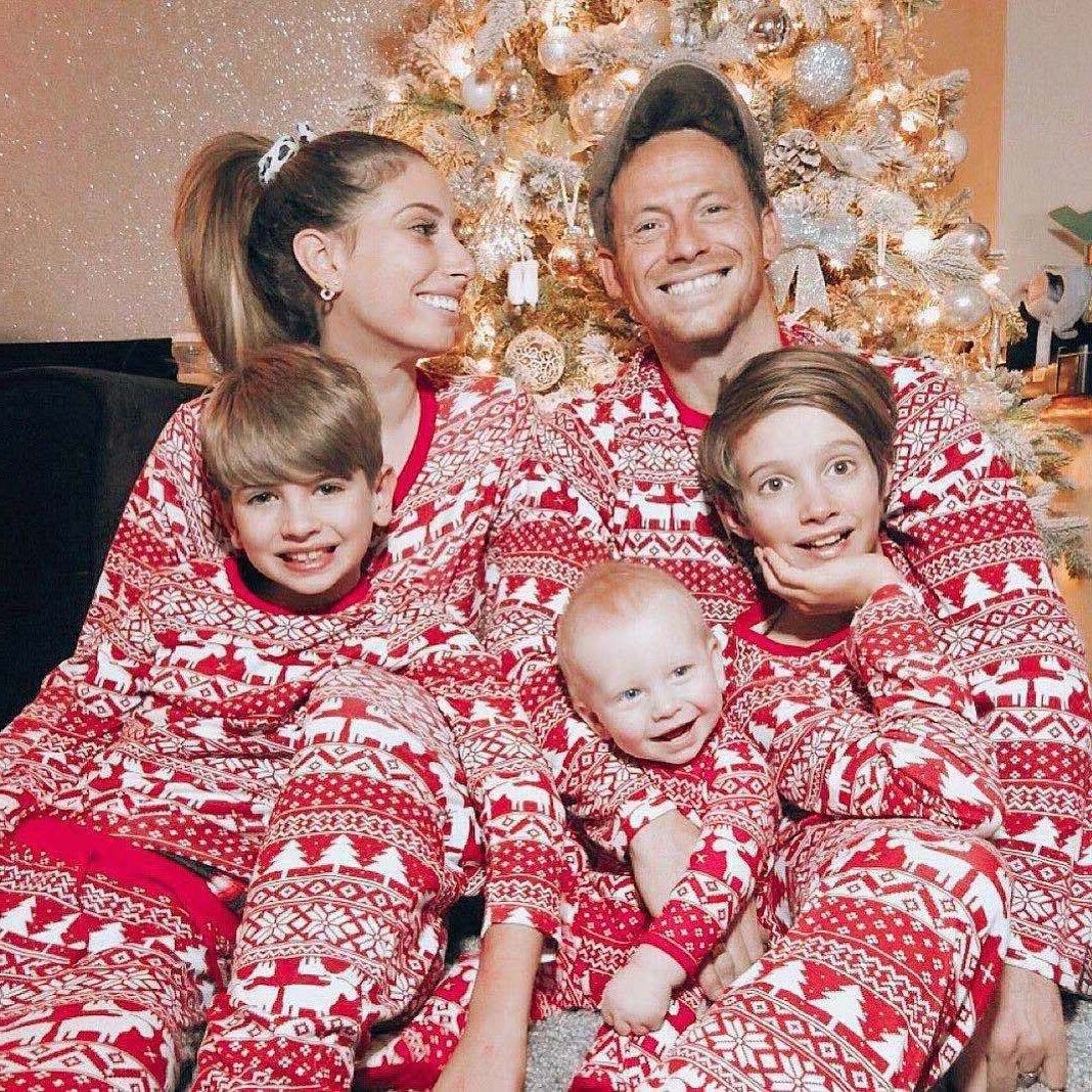 亚马逊热卖爆款欧美圣诞新款圣诞款印花亲子装家居服套装