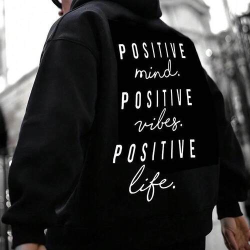 Autumn and Winter Fashion English Letter Printed Hoodie  Cot