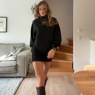 纯色半高领性感露背上衣短裙套装 欧美亚马逊跨境女装 新款 夏季