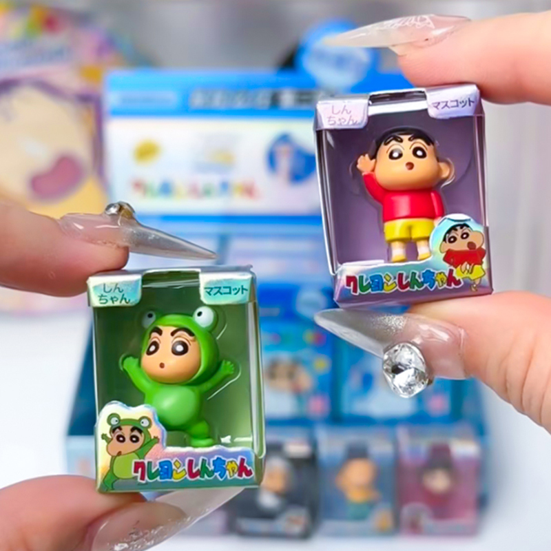 蜡笔小新米粒公仔盲盒第二弹迷你mini萌粒简动文创潮玩收藏级一超