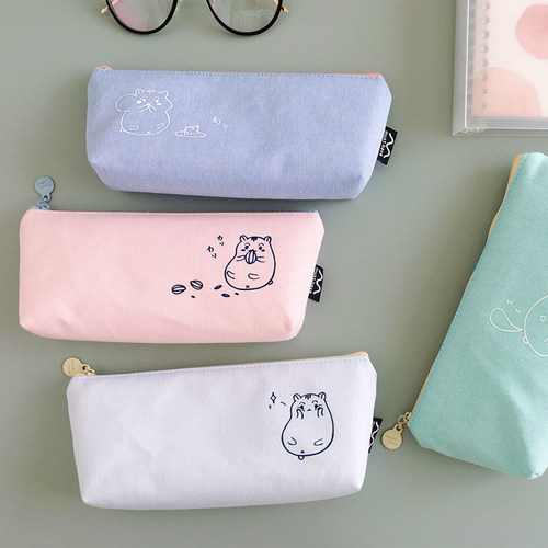 原宿风大容量创意男女帆布笔袋