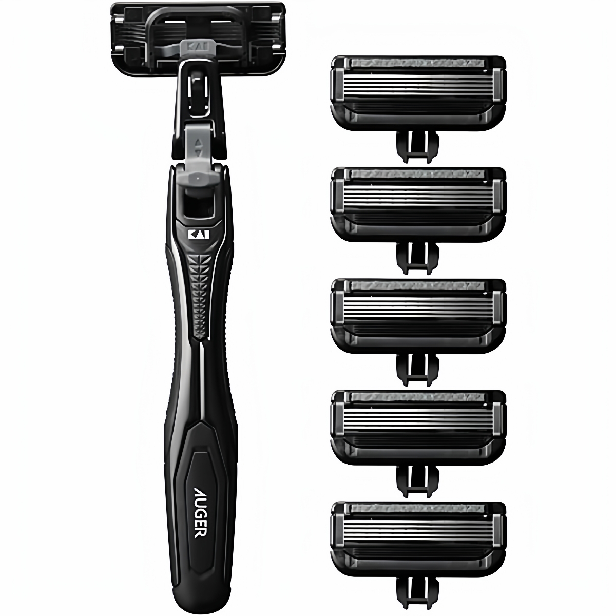 kai/贝印AUGER系列男士剃须刀高档刮胡刀替换刀头面部清洁工具
