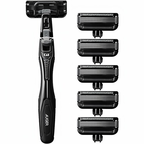 贝印KaiAUGER5层手动刮胡刀