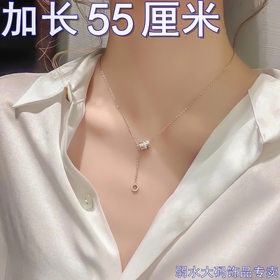 加长款女项链钛钢大号大码显白