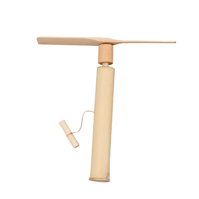 竹蜻蜓儿童玩具手搓飞盘风车玩具旋转户外童年8090怀旧拉线飞碟