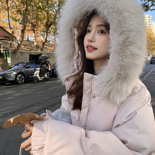 狐狸大毛领羽绒服冬季女2026新款时尚加厚过膝长款白鸭绒洋气外套