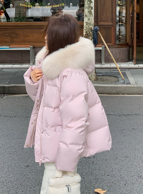 短款羽绒服女小个子冬季大毛领