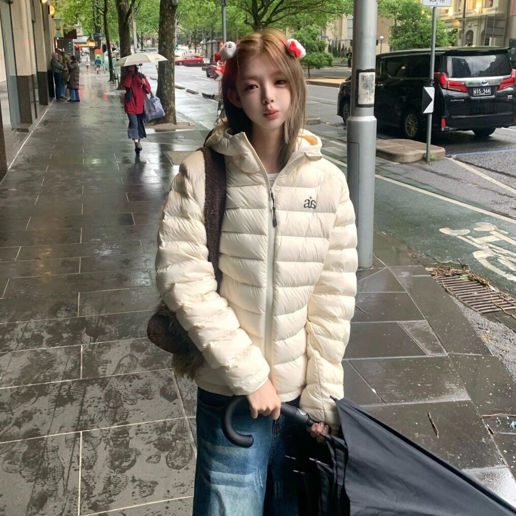 爆款轻薄排骨羽绒服女