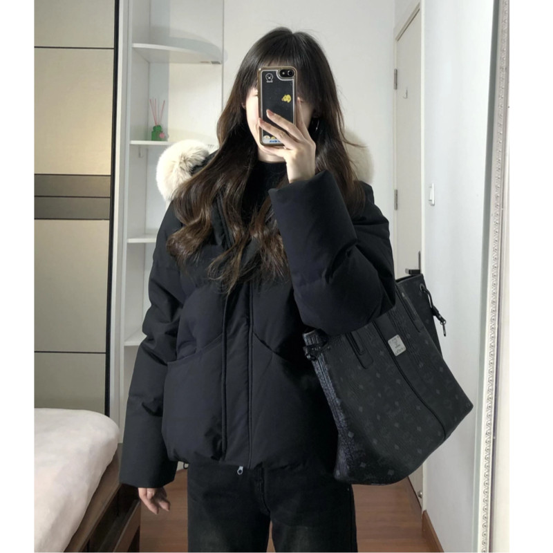 短款羽绒服女小个子冬季大毛领