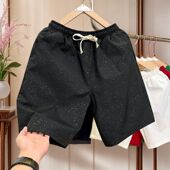 潮流休闲闪光外穿大裤 五分裤 衩运动旅游沙滩裤 子男装 夏季 短裤 男士