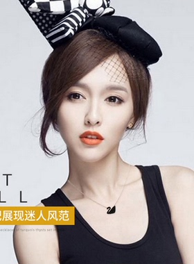 吊坠韩国时尚风玫瑰金项链