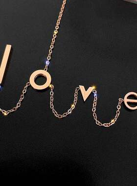 韩国东大门时尚风百搭玫瑰金项链