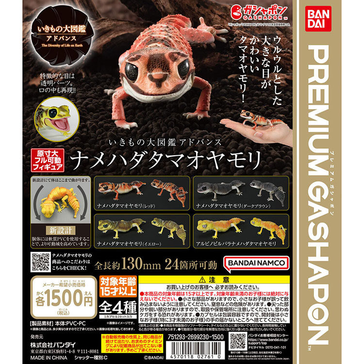 万代手办扭蛋生物大图鉴瘤尾守宫