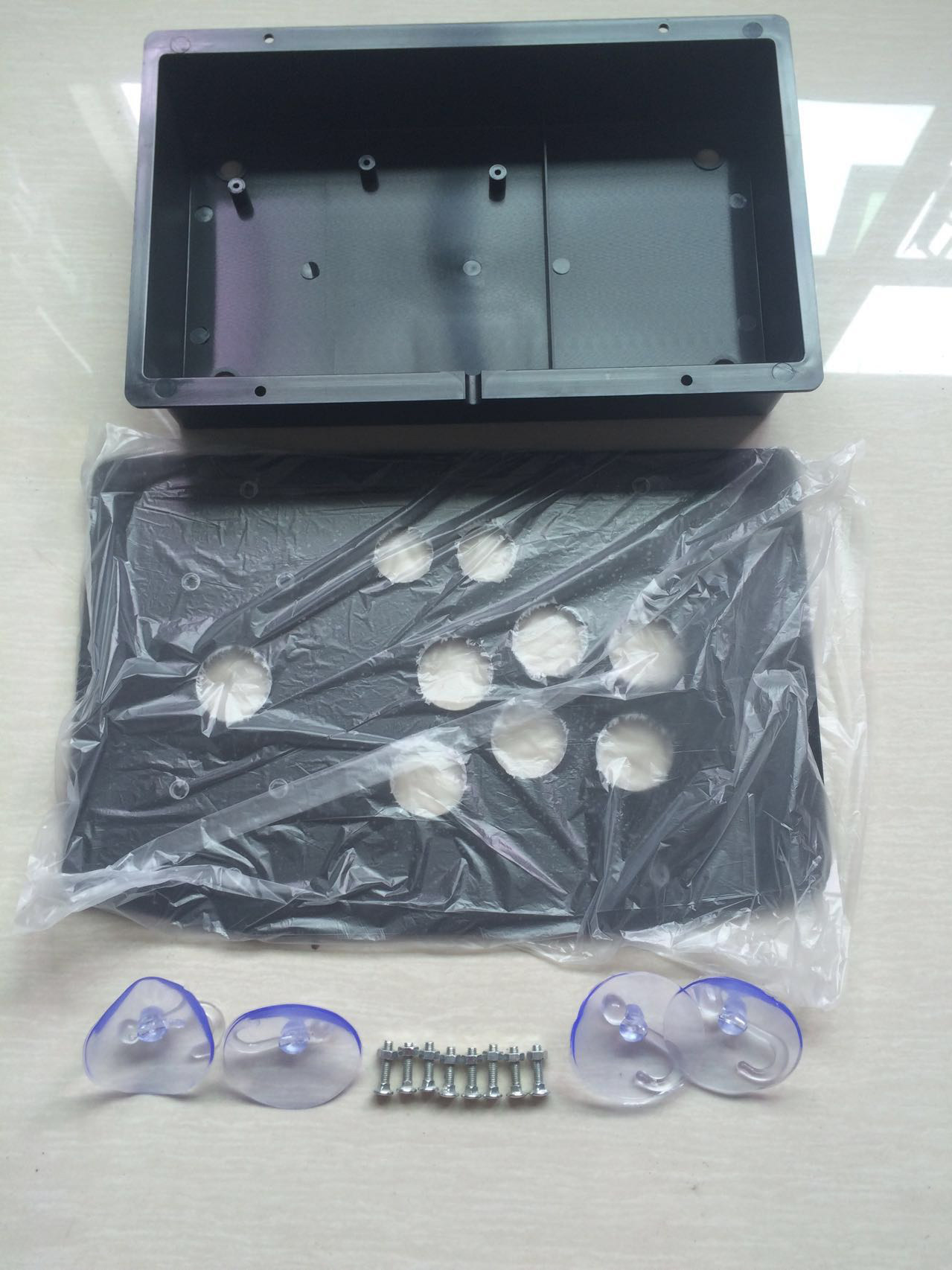 街机格斗游戏USB摇杆盒子底壳ABS塑钢黑色底盒亚克力有机玻璃面板