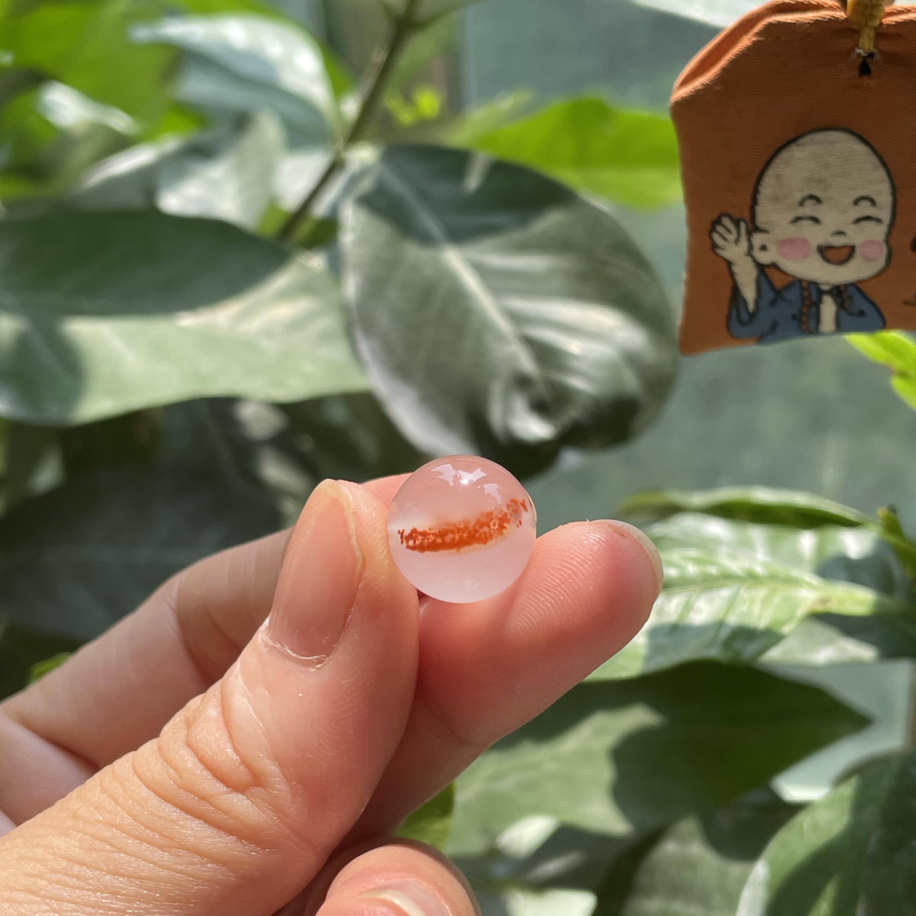 南红原矿草花珠子DIY佛珠配珠多宝单珠手串手链配珠