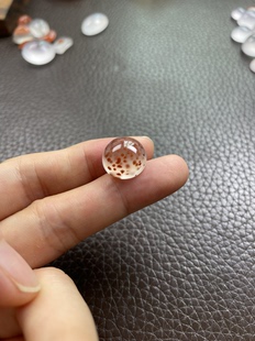 天然南紅滿天星草莓蛋面戒指裸石
