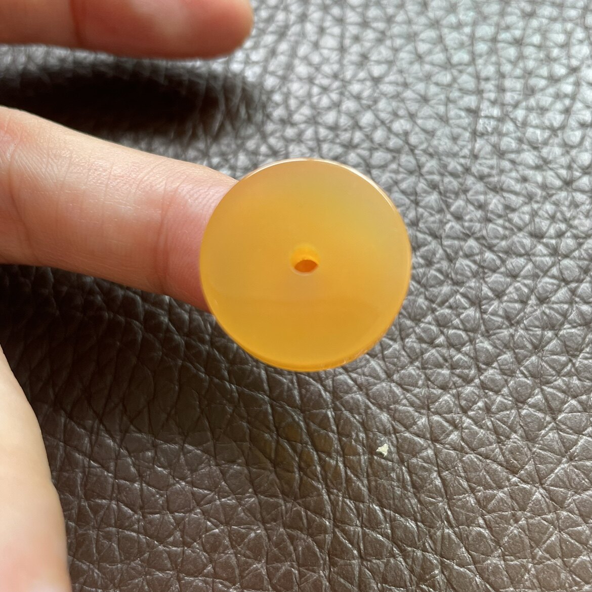 天然黄龙玉鸡油黄平安扣平扣