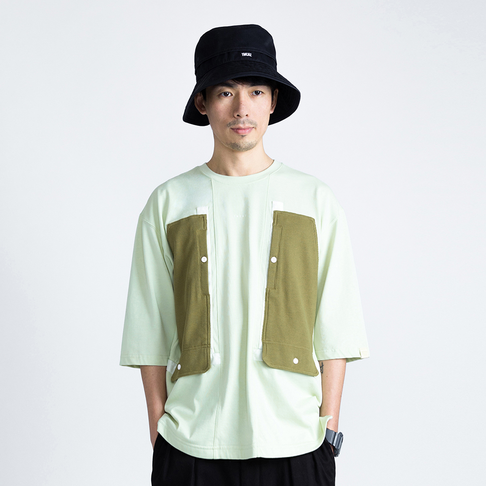 tmcaz匹马棉牛油果绿色多功能t恤