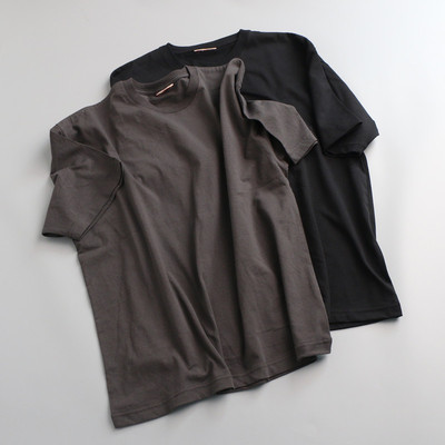 特惠男款纯棉针织衫常规t 纯色圆领宽松休闲短袖T恤 净面上衣汗衫