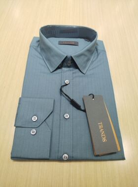 TRANDS瑞士厂商ALUMO采用埃及160支超细长绒棉3股的纺纱商务衬衫