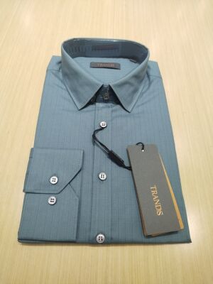 TRANDS瑞士厂商ALUMO采用埃及160支超细长绒棉3股的纺纱商务衬衫