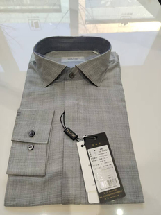 TR1950627TRANDS创世灰色长袖衬衫面料意大利进口莱赛尔棉时尚版