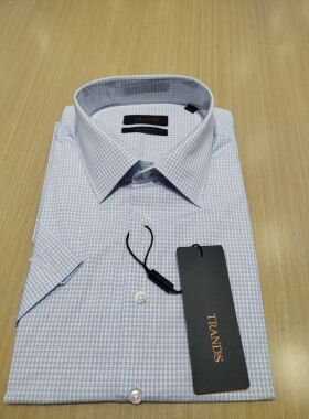 TRANDS短袖衬衫瑞士ALUMO170支双股棉纱质地细腻穿着舒适吊牌4280