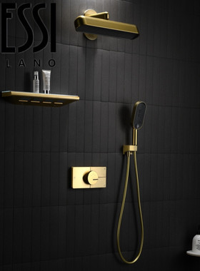 意大利捷仕Gessi暗装花洒多功能置物恒温增压淋浴花洒全铜枪灰色