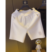 夏季 白色短裤 男中裤 重磅设计师款 潮牌宽松刺绣高级感休闲五分裤 潮