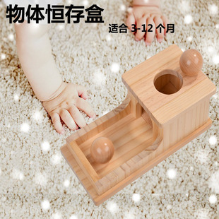 蒙特梭利目标物体恒存早教盒子lovevery同款木制宝宝儿童早教玩具