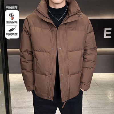 立领轻薄羽绒外套男士保暖防寒服