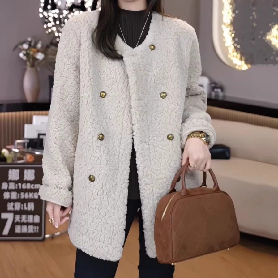 冬季仿羊羔毛外套女2026新款小个子毛毛高级感绒秋冬短款宽松大衣,女装/女士精品,短外套,淘宝优惠券,粉丝福利购,淘宝优惠卷